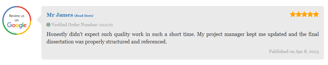 UK Essay Reviews - ProjectsDeal Student Testimonial